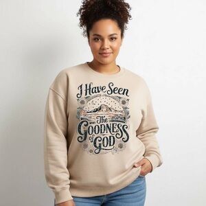 Women's Beige Graphic Sweatshirt